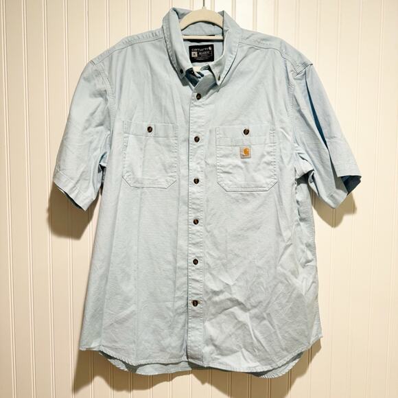 Carhartt Other - Carhartt Blue Rugged Flex Button Up Shirt Mens XL